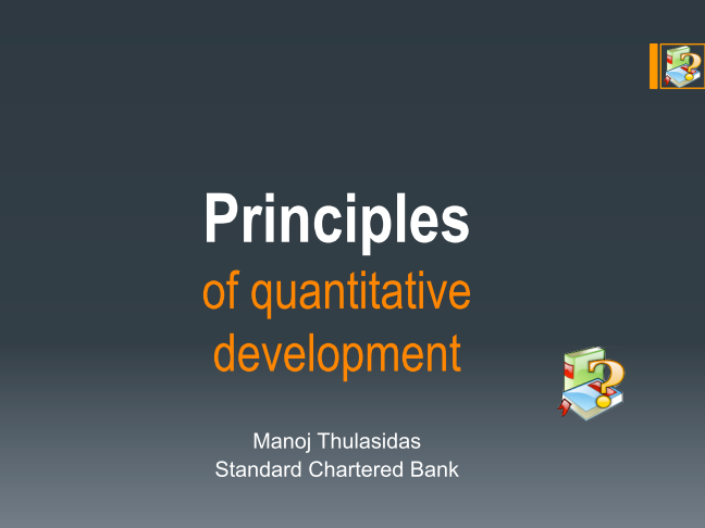 Principles of Quantitative Development