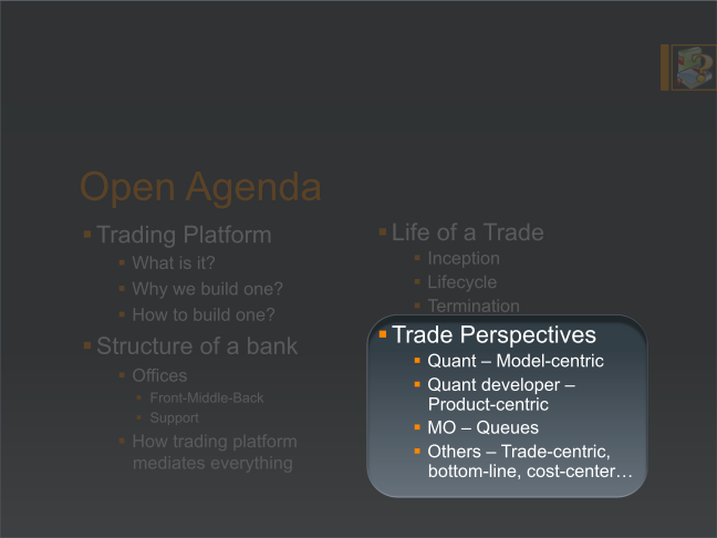 Trade perspectives