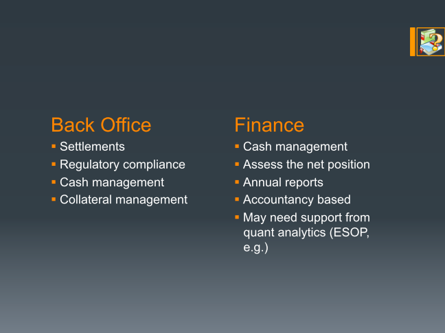 Back Office and Finance