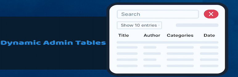 Banner for dynamic-admin-tables