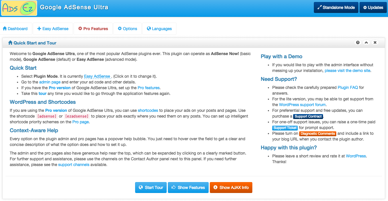 Screenshot [google-adsense-ultra] 1