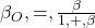 Rendered by QuickLaTeX.com \beta_O ,=, \frac{\beta}{1,+,\beta}
