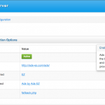 Configuration optons, showing help