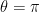 \theta=\pi